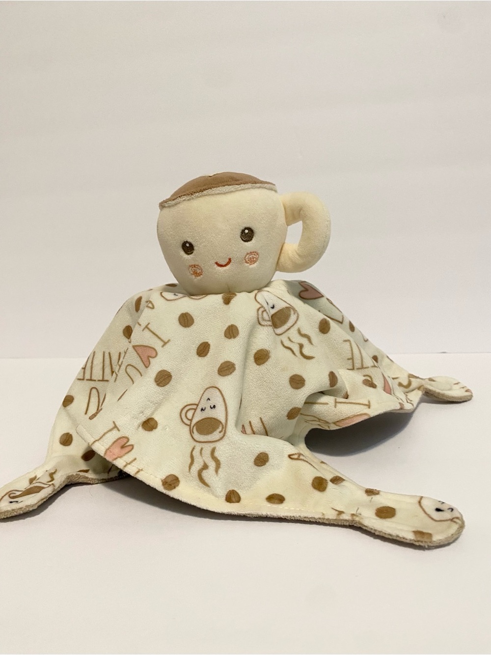 Mary Meyer I Love You A Latte Lovey Security Blanket Coffee Cup Small Size Toy